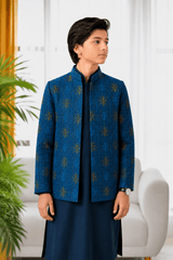 Premium Teal Blue Prince Coat for Teenagers
