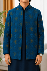 Premium Teal Blue Prince Coat for Teenagers
